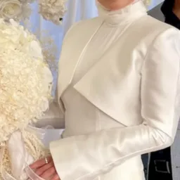 Jafrie By R Long Sleeve Gown White Size 6 for rent on The Volte - image 2