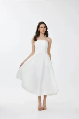 Keepsake the Label Tryst Midi Dress in Porcelain Size XXS / AU 4 for rent on The Volte - image 1