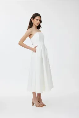 Keepsake the Label Tryst Midi Dress in Porcelain Size XXS / AU 4 for rent on The Volte - image 2