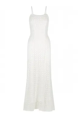 Hansen & Gretel Fiora Daisy Lace Midi Dress in White Size S / AU 8 for rent on The Volte - image 3