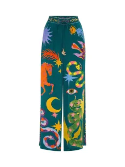 Alemais Guardian Pant Green Multi Size AU 6 for rent on The Volte - image 5
