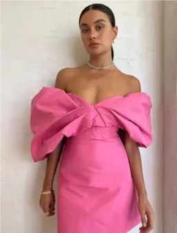 Rachel Gilbert Xavier Mini Dress Pink Size 3 / AU 12 for rent on The Volte - image 2