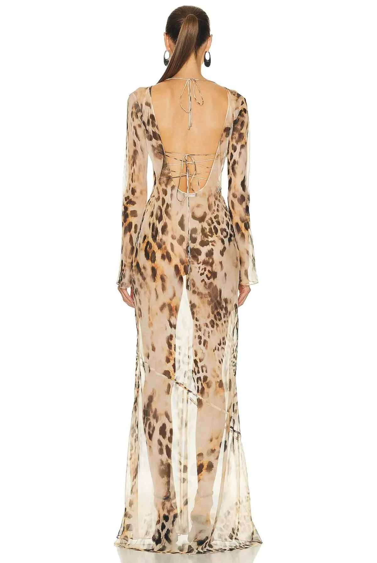 Retrofete Vienna Maxi Dress Vintage Cheetah Size 8 - Image 7