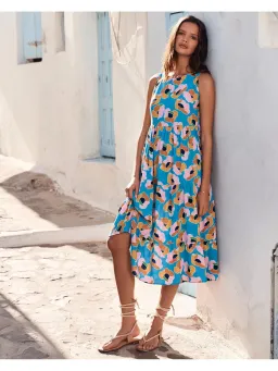 Mister Zimi Pina Colada Olivia Dress Multi Print Size AU 10 for rent on The Volte - image 1