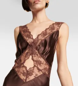 Sir the Label Aries Cut Out Dress in Chocolate Size 3 / AU 12 for rent on The Volte - image 2