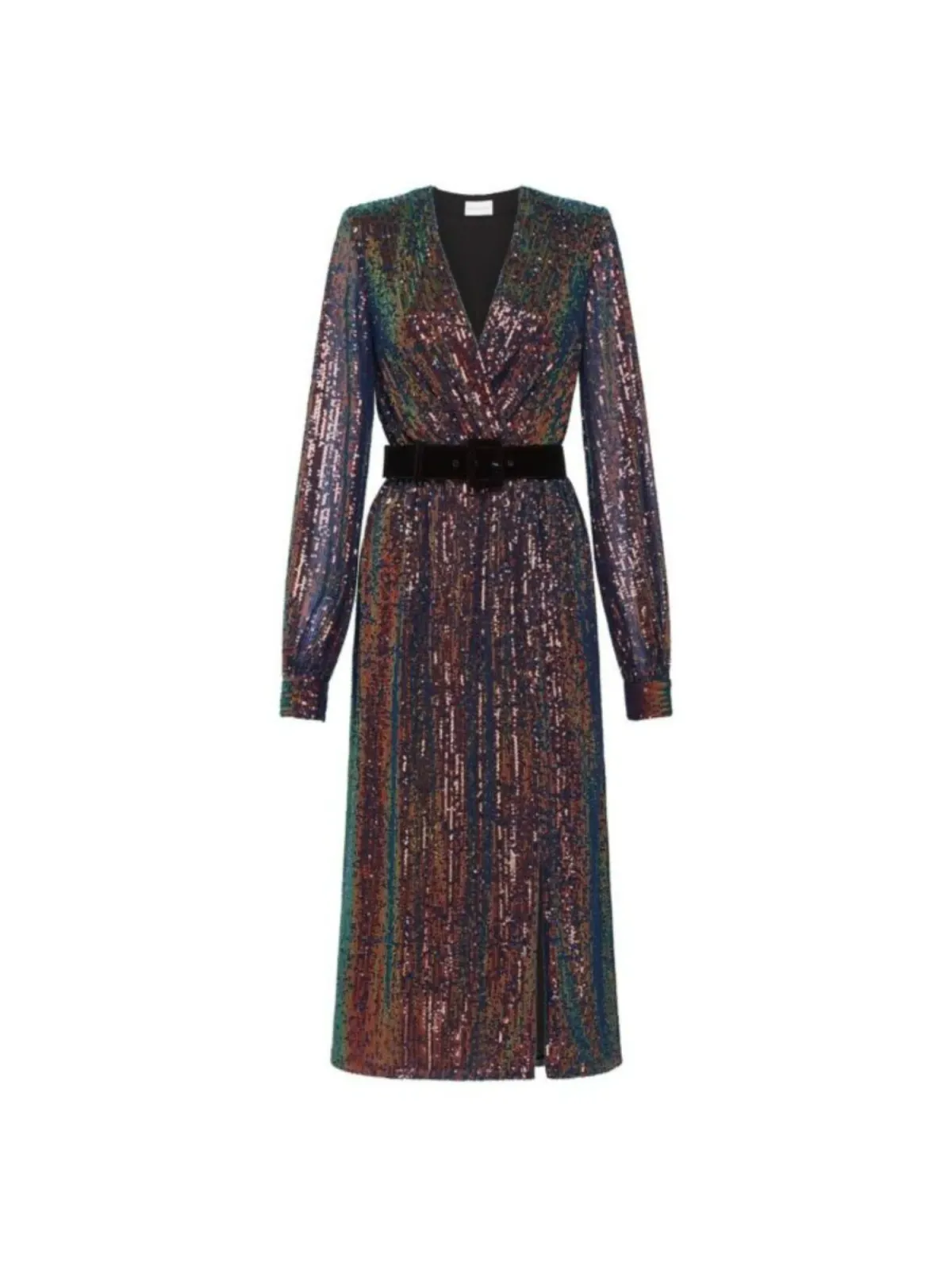 Rebecca Vallance Roxbury Long Sleeve Midi Dress in Multi Size AU 6 - Image 3