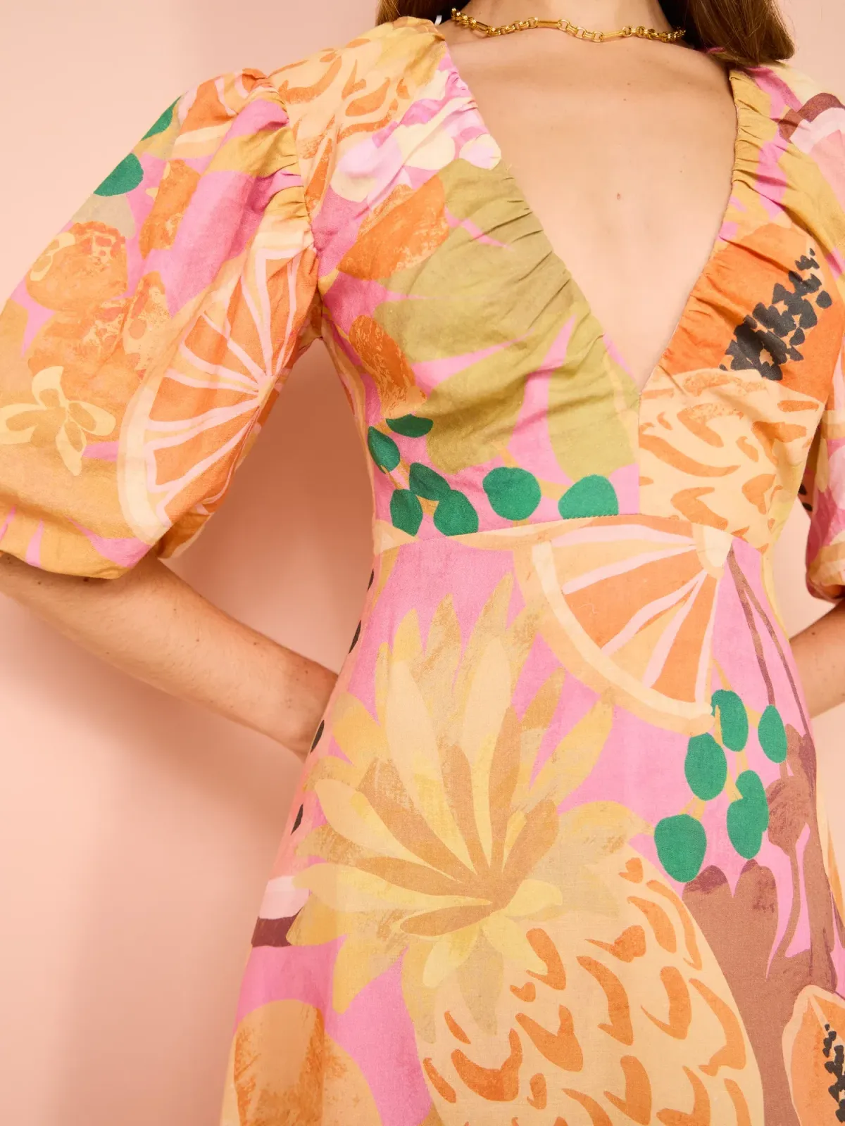 By Nicola Bolero Maxi Gathered Neckline Dress In Fruit Punch Size AU 8 - Image 2