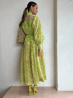 Alemais Daisy Patchwork Shirtdress In Multi Size AU 8 for rent on The Volte - image 5