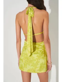 Hansen & Gretel Tenzing Mini Dress Paradise Green Size AU 6 for rent on The Volte - image 2