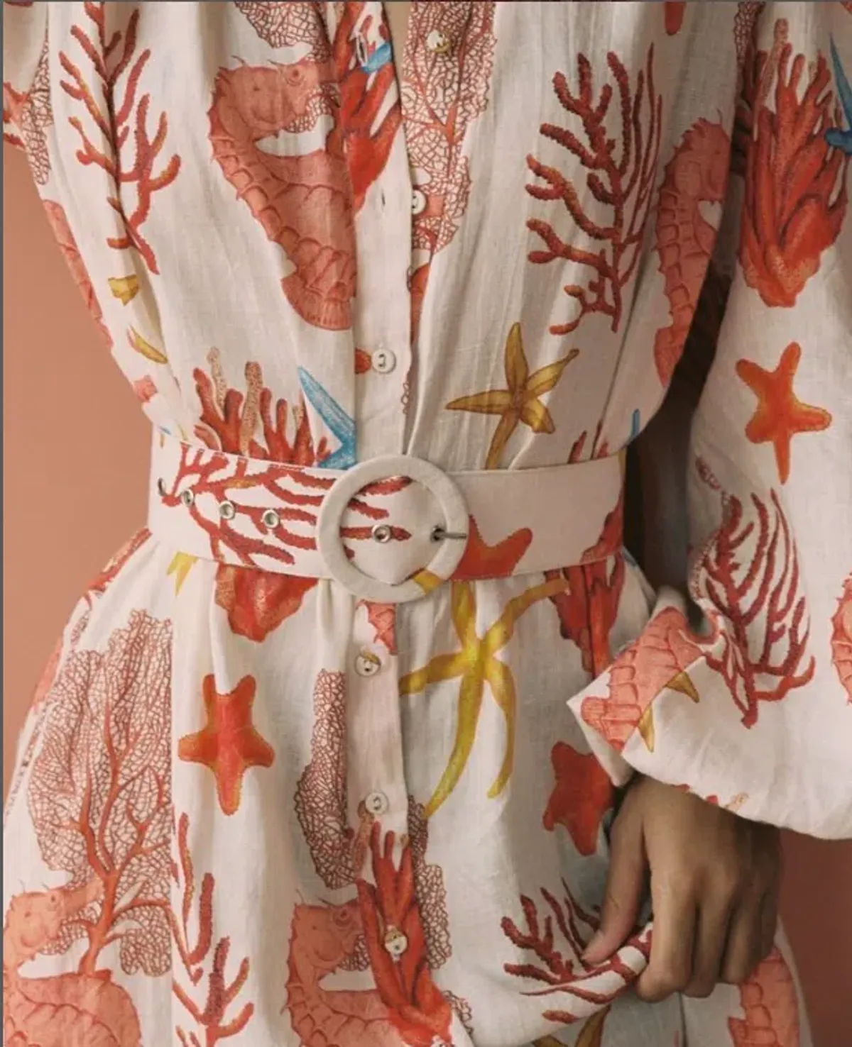 Palm Noosa Noddy Maxi Dress in Coral Print Size 10 - Image 5