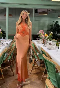 Sir Aries Cut Out Gown in Peach Size 10 for rent on The Volte - image 4