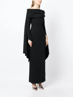 Solace London Arden Off Shoulder Maxi Dress Black Size 10 for rent on The Volte - image 2