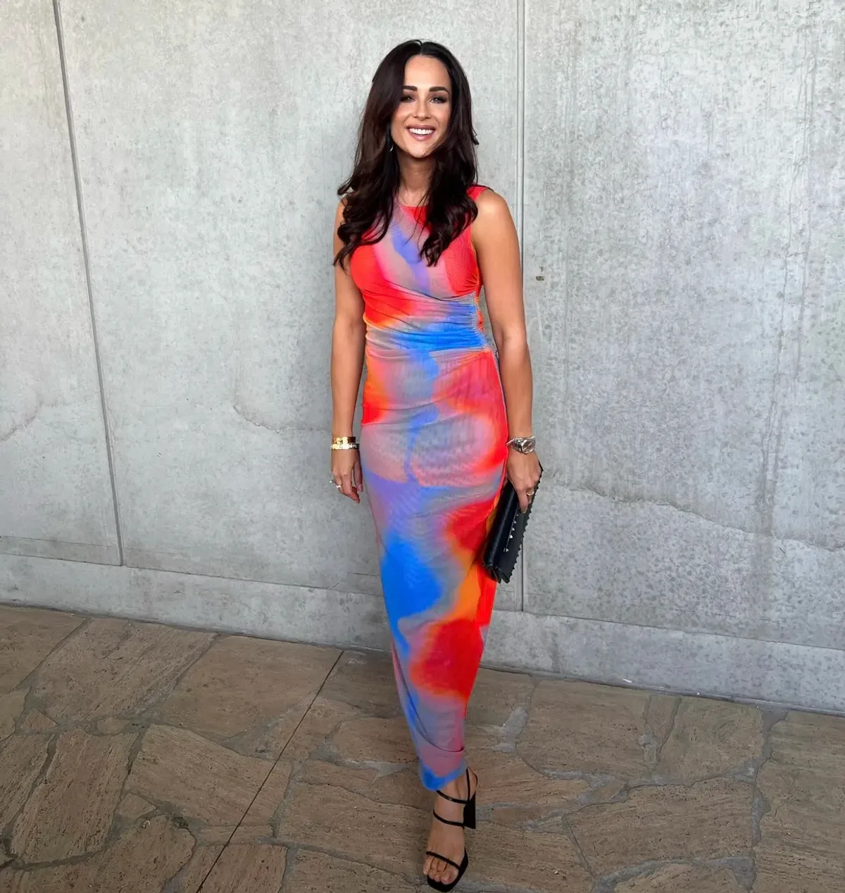 Scanlan Theodore Italian Watercolour Print Dress Blue/Red Size 6 - Image 3