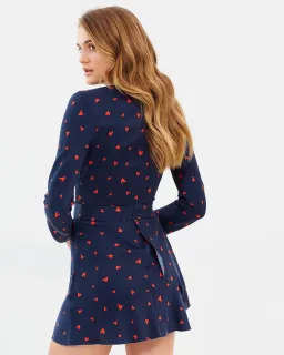 Bec & Bridge Love Spell Mini Dress Navy Red Size 10 for rent on The Volte - image 8