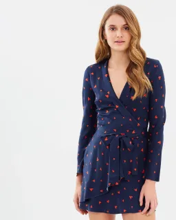 Bec & Bridge Love Spell Mini Dress Navy Red Size 10 for rent on The Volte - image 2