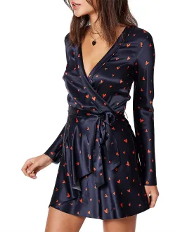 Bec & Bridge Love Spell Mini Dress Navy Red Size 10 for rent on The Volte - image 6