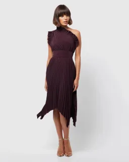 Mossman Lady Like Dress Burgundy Size 6 for rent on The Volte - image 1