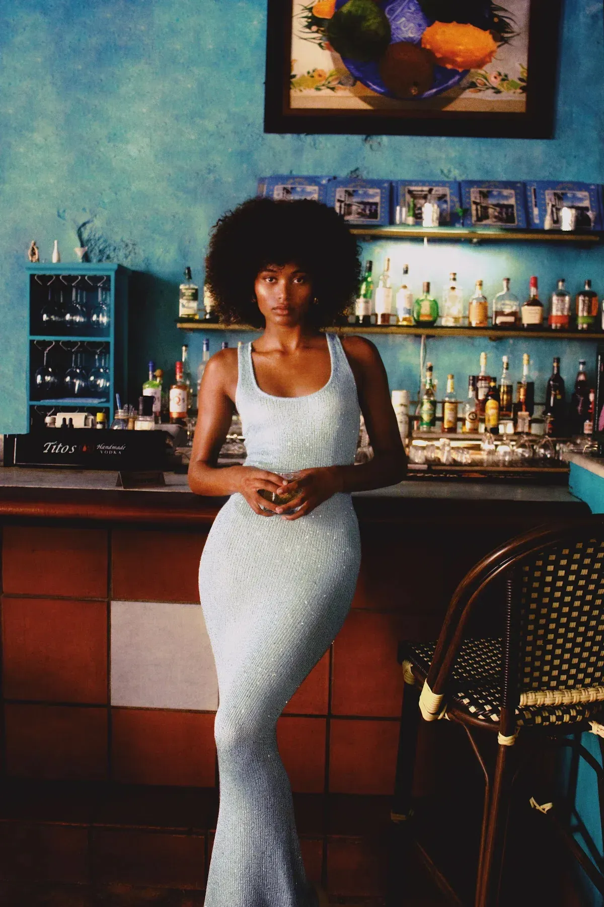 Asta Resort Ana Maxi Dress Blue Sequin Size M / AU 10 - Image 6