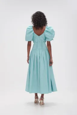 Aje Gabrielle Midi Dress Spearmint Blue Size 8 for rent on The Volte - image 3