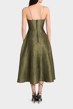 Alex Perry - La Verne Dress Khaki Size 6 for rent on The Volte - image 2