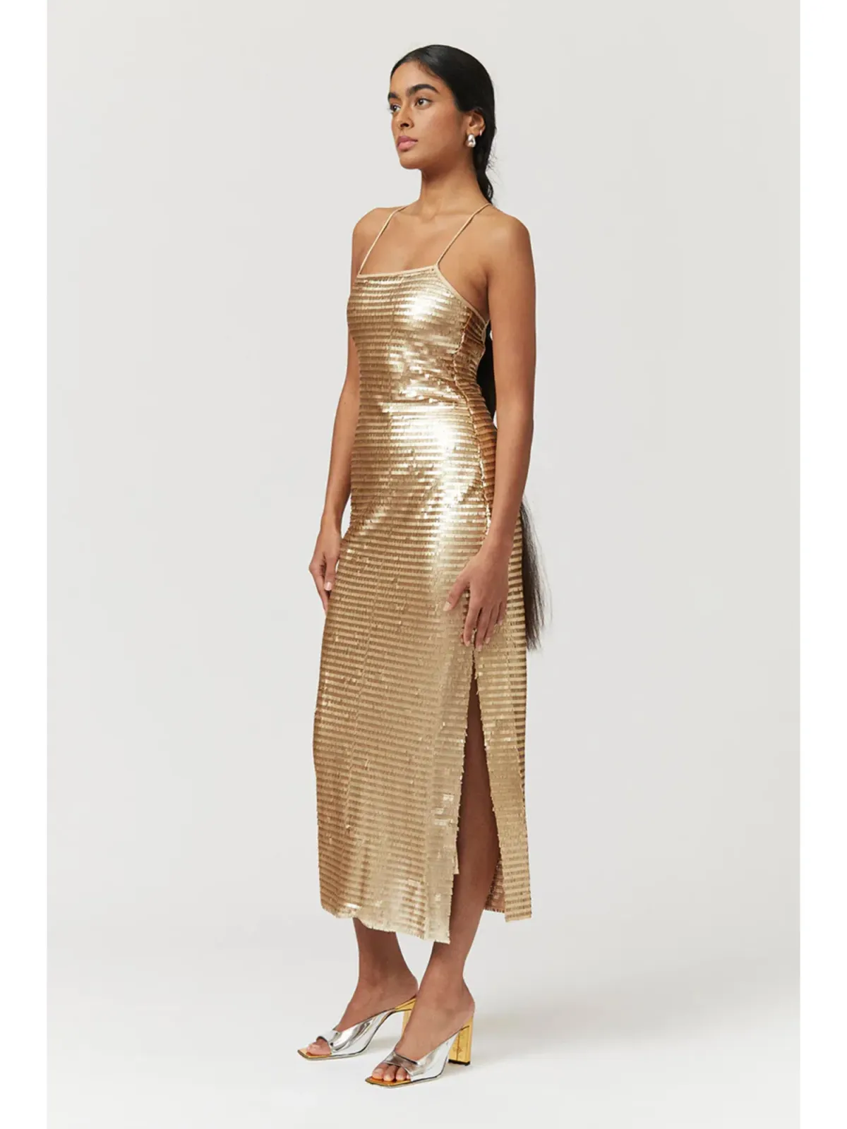 Suboo Pyra Strappy Maxi Dress Gold Size Small / AU 8 - Image 2