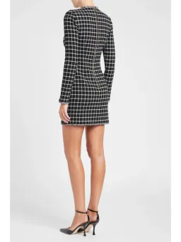 Rebecca Vallance Cory Mini Dress in Black Check Size AU 14 for rent on The Volte - image 3