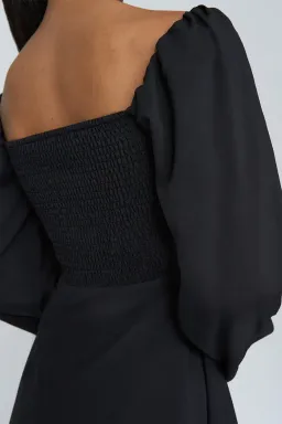 By Johnny Annika Midi Dress Black Size AU 14 for rent on The Volte - image 2