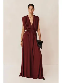 Esse Studios Gossamer Maxi Dress Tempranillo Size AU 8 for rent on The Volte - image 1