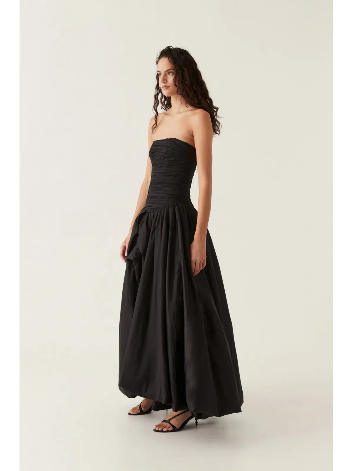 Aje Violette Bubble Hem Maxi Dress Black Size AU 8 - Image 2