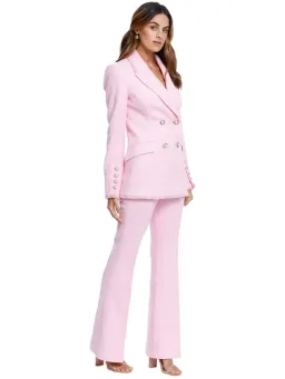 Rebecca Vallance Garance Jacket and Pant Set in Pink Size AU 10 for rent on The Volte - image 2