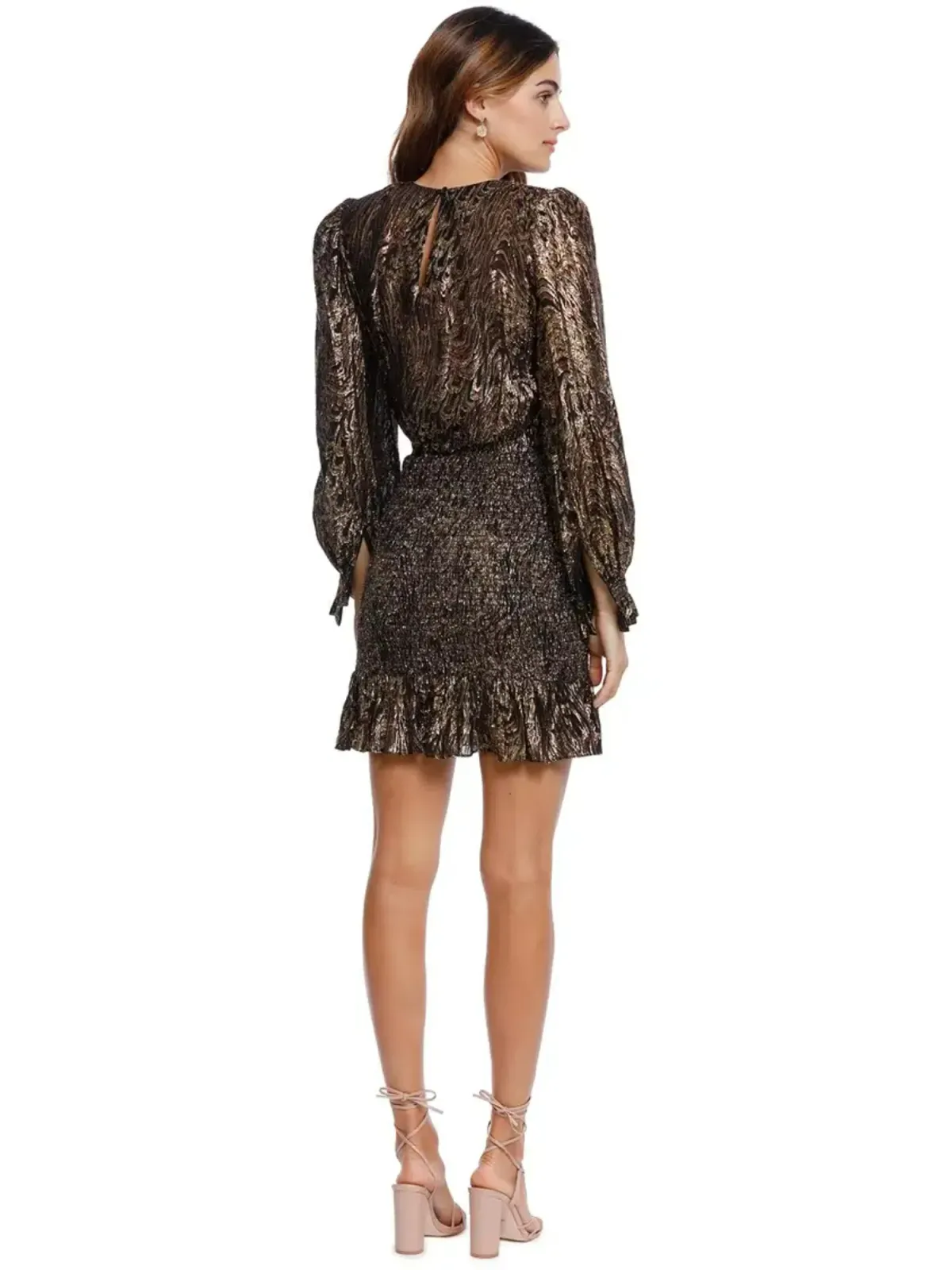 Rebecca Vallance Quixote Mini Dress in Gold Size AU 10 - Image 3