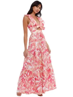 Rebecca Vallance Tropicale Maxi Dress in Pink Size AU 14 for rent on The Volte - image 1