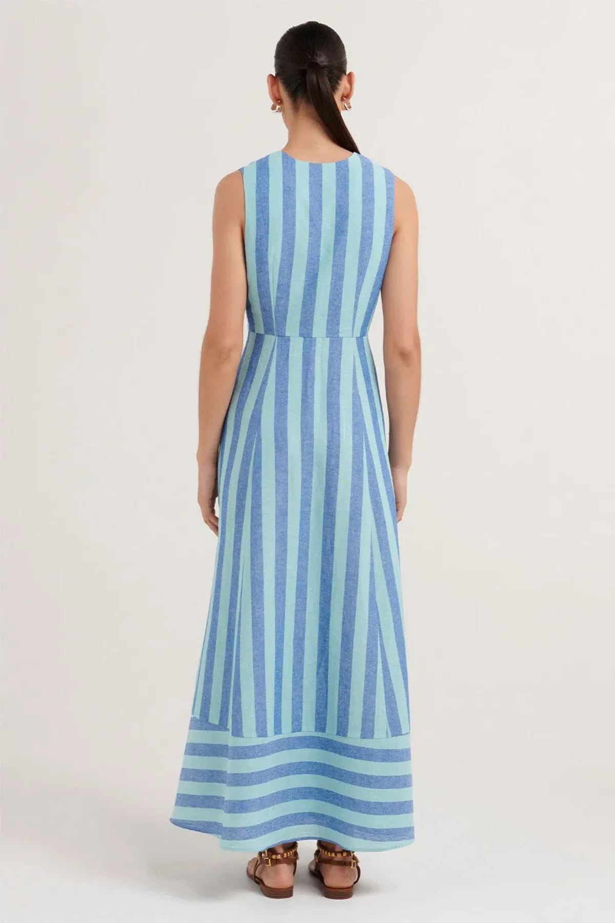 Steele Rumi Dress Lagoon Stripe Size 10  - Image 3