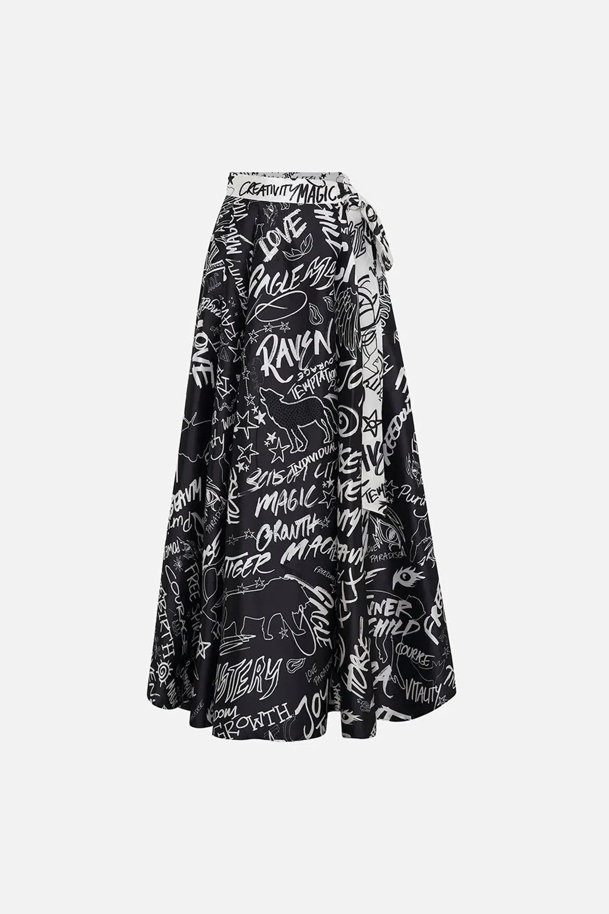 Camilla Maxi Wrap Skirt Spirit Scribble Print Size S / AU 10 - Image 4