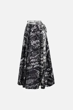 Camilla Maxi Wrap Skirt Spirit Scribble Print Size S / AU 10 for rent on The Volte - image 4