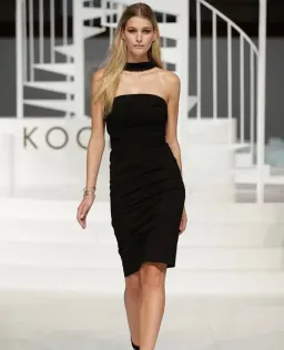 Kookai Bodycon Choker Midi Dress Black Size 1 / AU 6 for rent on The Volte - image 1