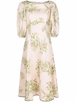 Zimmermann Empire Linen Midi Dress in Floral Print Size 1 / AU 10 for rent on The Volte - image 3