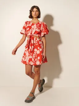 Kivari Delfina Cut Out Mini Dress Floral Size 10 for rent on The Volte - image 1