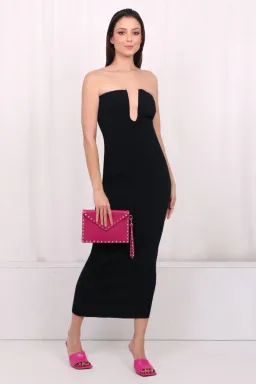 Christopher Esber U Neckline Orbit Dress Black Size S/AU 8 for rent on The Volte - image 2