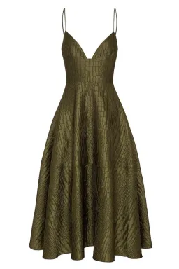 Alex Perry La Verne Silk Dress Green Size 10 for rent on The Volte - image 4
