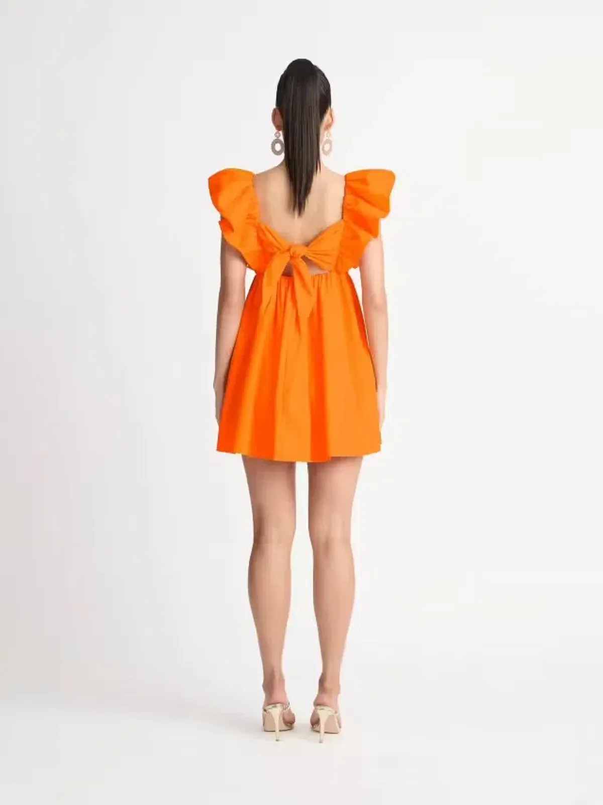 Sheike Bermuda Mini Dress in Orange Size 16 - Image 3