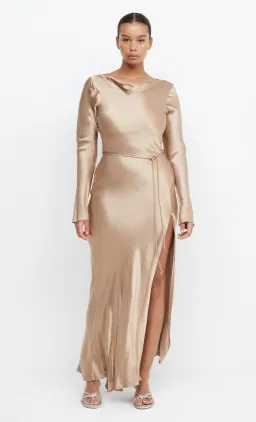 Bec & Bridge Moon Dance Long Sleeve Maxi Dress Golden Size 8  for rent on The Volte - image 3