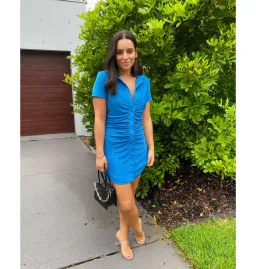 With Jean Alexa Dress Blue Size Small / AU 8 for rent on The Volte - image 1