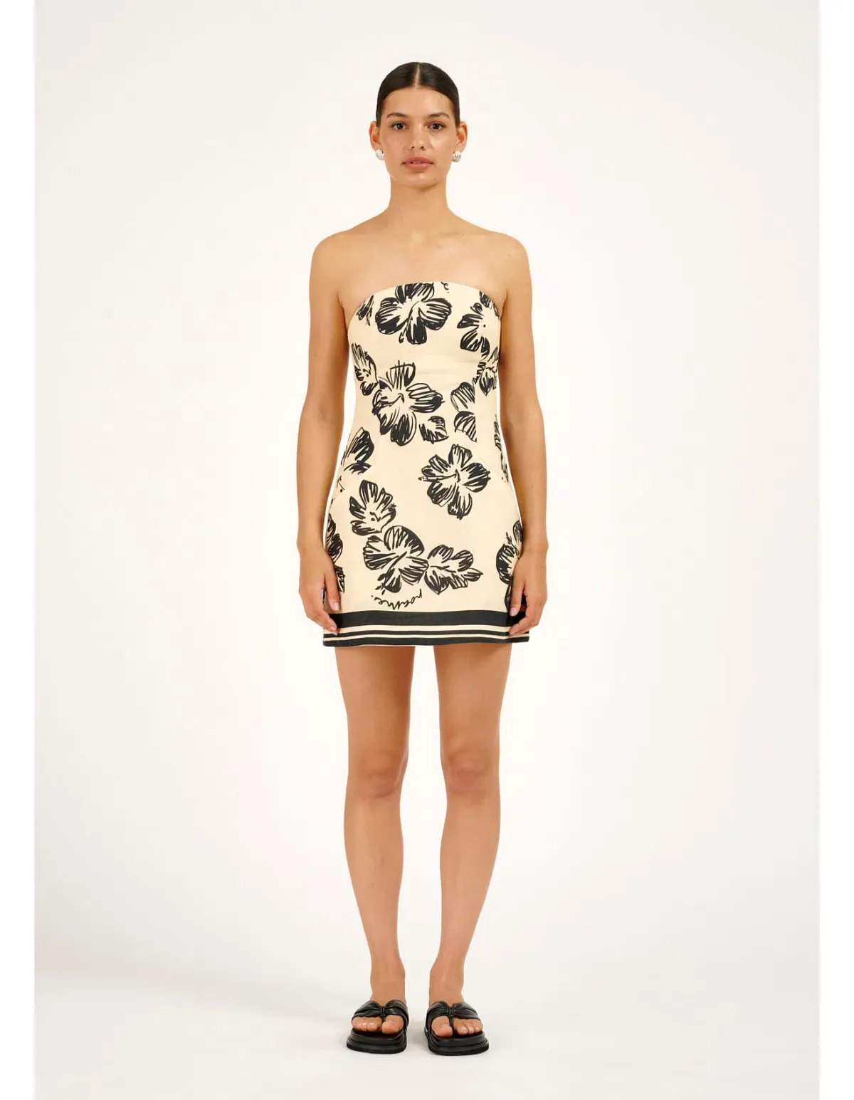 Roame Spencer Mini Dress Hibiscus Sunrise Size 3/AU 12 - Image 3