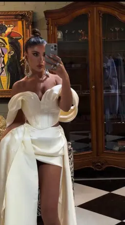 Khirzad Femme Nina Corset & Nina Tulum Mini Skirt Set Ivory White Size AU 8 for rent on The Volte - image 1