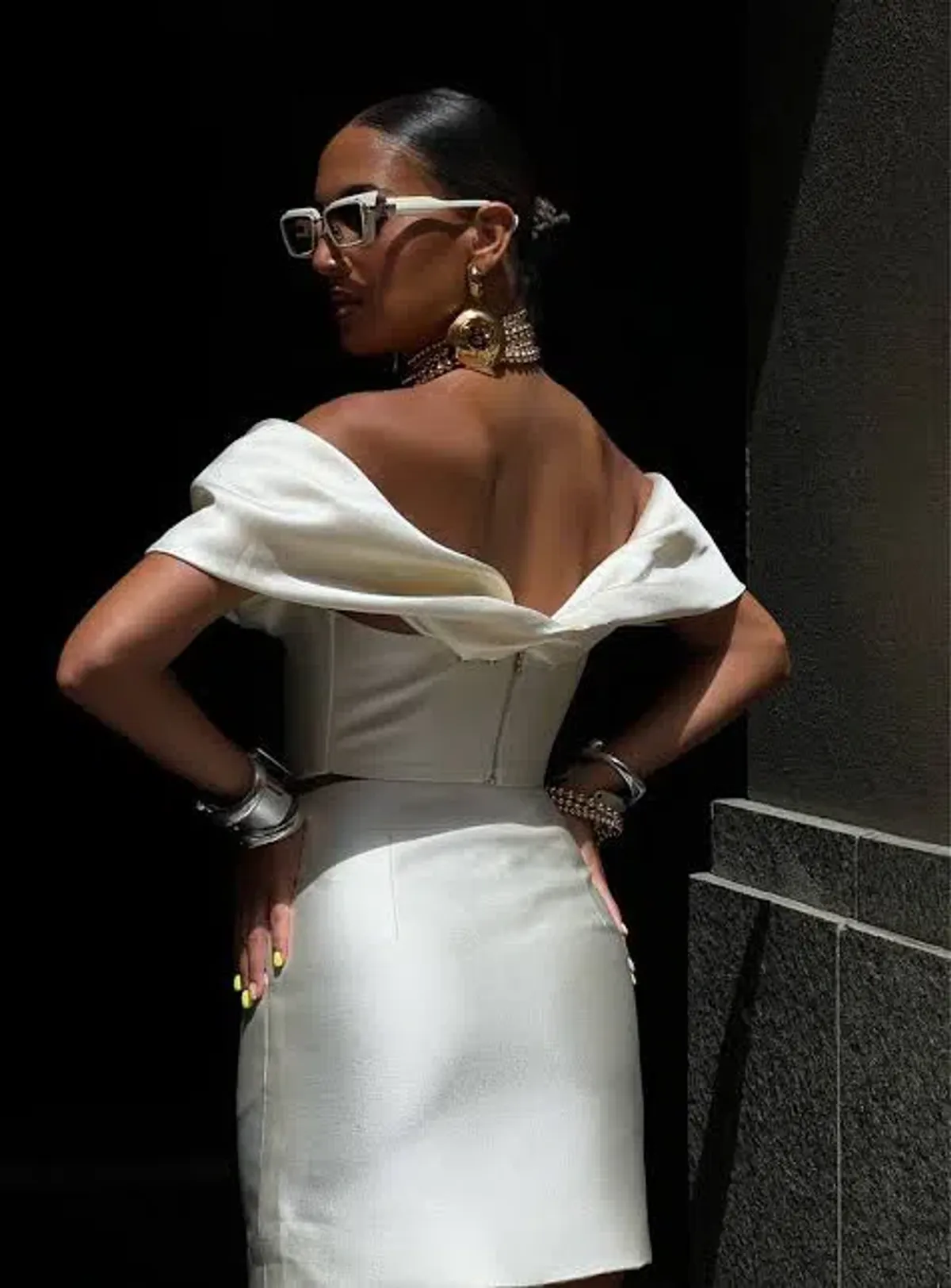 Khirzad Femme Nina Corset & Nina Tulum Mini Skirt Set Ivory White Size AU 8 - Image 6