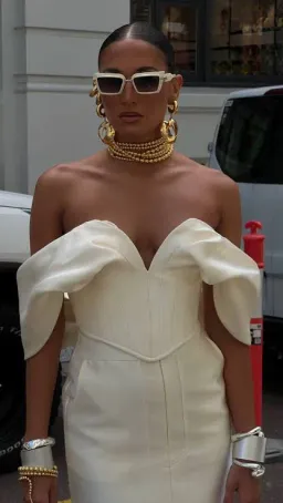 Khirzad Femme Nina Corset & Nina Tulum Mini Skirt Set Ivory White Size AU 8 for rent on The Volte - image 2