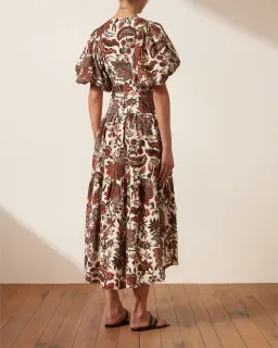 Shona Joy Catalina Plunged Short Sleeve Midi Dress Print Size 10 for rent on The Volte - image 3
