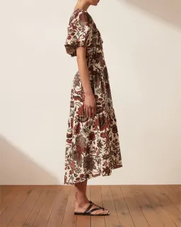 Shona Joy Catalina Plunged Short Sleeve Midi Dress Print Size 10 for rent on The Volte - image 4