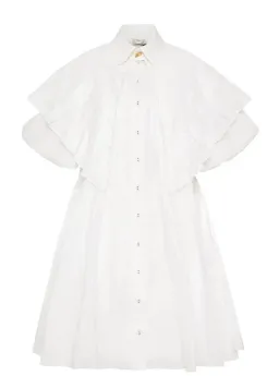 Aje Pablo Bib Smock Mini Dress in Ivory Size 6 for rent on The Volte - image 2